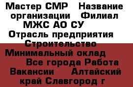 Мастер СМР › Название организации ­ Филиал МЖС АО СУ-155 › Отрасль предприятия ­ Строительство › Минимальный оклад ­ 35 000 - Все города Работа » Вакансии   . Алтайский край,Славгород г.